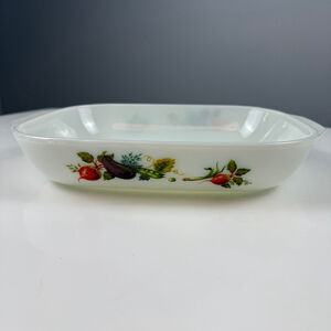 Vintage 70's JAJ Pyrex 535 Tuscany Market Garden casserole dish England
